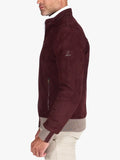 106 Bordeaux suede lamb leather bomber jacket