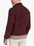 106 Bordeaux suede lamb leather jacket