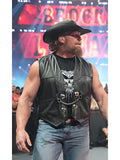 2025 SummerSlam Brock Lesnar Leather Vest Black