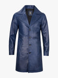 3/4 Length Leather Coat for Men