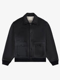 ALD Leather Flight Jacket Black