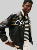 APXGP Tommy Hilfiger F1 Movie Racing Varsity Jacket - Faux leather jacket - black