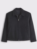 Abercrombie Wool Blend Zip Jacket Black