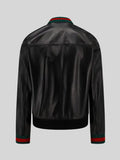 Adam Devine Gucci Black Leather Jacket
