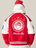Aime Leon Dore Olympiacos F.C. Varsity Jacket Red