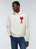 Ami Paris Ami De Coeur Wool Hoodie White