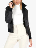 Antea Lamb Women’s Black Leather Bomber Jacket