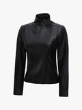 Arezzo Women’s Flap Closure Leather Biker Jacket
