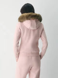 Aritzia Pink Fur Hoodie