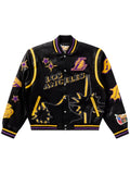 BBC X Jeff Hamilton Lakers Varsity Jacket Black