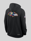 Baltimore Ravens Nike Black 2025 Crucial Catch Hoodie