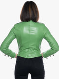 Belen Green Zipper Jacket