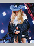 Beyonce Black Fringe Varsity Jacket