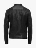 Black Edge Mens Leather Biker Jacket