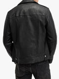 Black Leather Milo Biker Jacket Mens