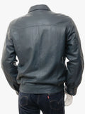 Blue Rennes Leather Jacket men's
