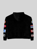 Bottega Desires Patches Zip-Up Hoodie Black