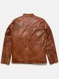 Brown Thompson Leather Moto Jacket