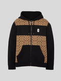 Coach Signature Full Zip Hoodie Khaki