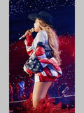 Cowboy Carter Tour Beyonce Michael Hoban American Flag Leather Jacket