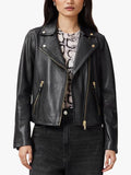 Dalby Slim Fit Leather Biker Jacket
