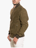David Green Mens Bomber Zipper Jacket