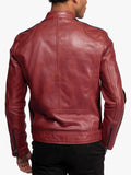 Daytona 73 Red Leather Striped Jacket