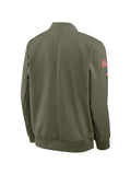Detroit Lions Nike 2025 Salute to Service Bomber Jacket Olive