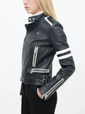 Diesel Black_White Motorcyle Leather Jacket