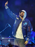 Eminem Detroit Lions MA-1 Bomber Jacket Blue