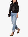 Evereve aviator bomber jacket Black