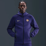 FC Barcelona Tech Windrunner Mens Nike Soccer Fleece Full-Zip Hoodie Purple