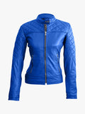 Graciela Ladies Blue Biker Jacket
