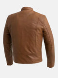 Grayson Mens Leather Brown Jacket Back