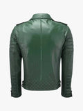 Green Leather Men Jacket