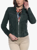 Green Women Suede Jacker Kelly