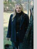 Happy Face Annaleigh Ashford Blue Wool Coat