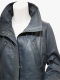 Leather Cottonton Blue Coat