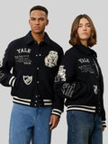 Les Deux Yale Bulldog Varsity Jacket Black