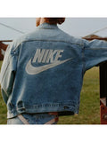 Levis X Nike Blue Denim Trucker Jacket