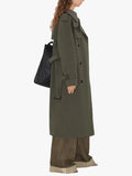 Long Stretch Trench Wool Coat