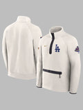 Los Angeles Dodgers Nike Tech Fleece Half-Zip Jacket White