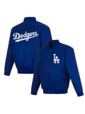 Los Angeles Dodgers Pollytwill Varsity Jacket Blue
