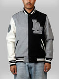 Los Angeles Dodgers Reverse French Terry Wool Varsity Jacket
