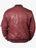 MA1 Bomber Leather Jacket burgundy Art. 317