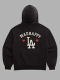 Madhappy Dodgers Heart Fleece Hoodie Black