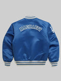 Madhappy Dodgers Satin Varsity Jacket Blue
