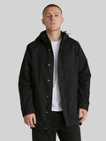 Manchester United Funnel Neck Black Parka Jacket