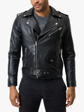 Marco Biker Leather Jacket Black