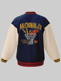 McDonalds All American Games x Playa Society Varsity Jacket Blue and White